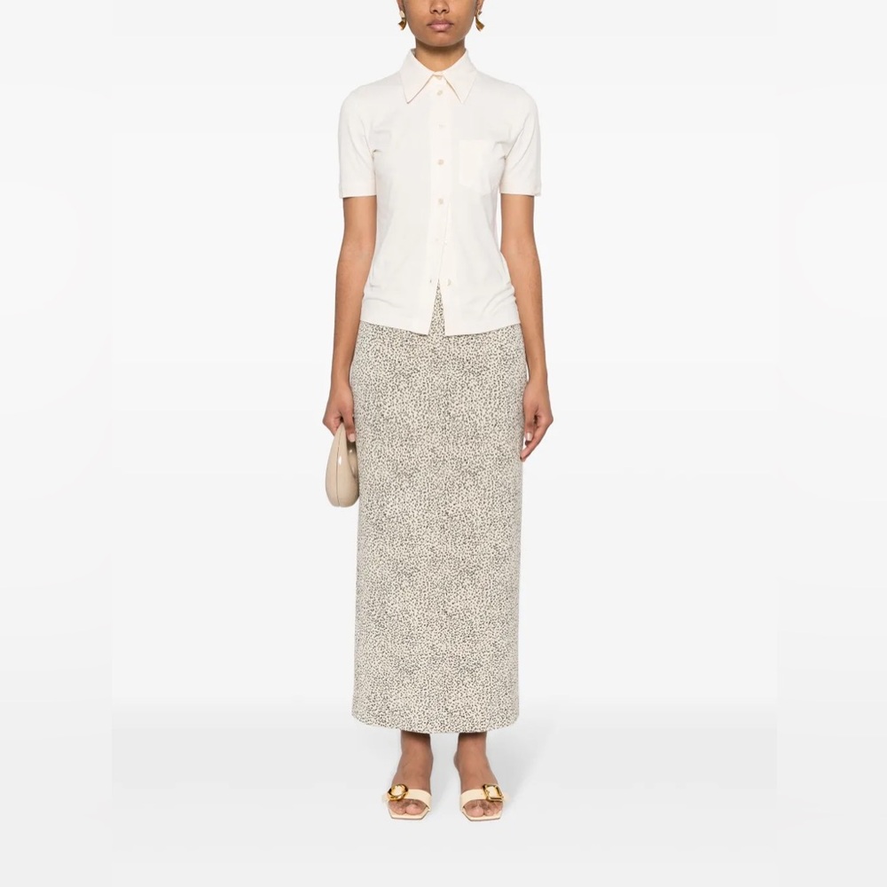 Filippa K Monogram Embroidered Cotton Shirt Size S